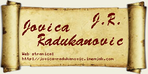 Jovica Radukanović vizit kartica
